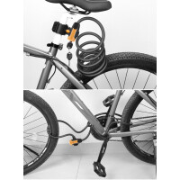 smartEC Fahrrad-Spulenschloss mit Schlüssel und Halterung