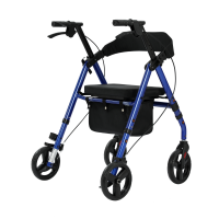 maxErgo Rollator Blau Gehhilfe für Outdoor Indoor zugelassen als Medizinprodukt