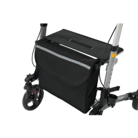 Sitwell Aluminium Rollator Faltbar Silber Gehhilfe inkl. Einkaufstasche zugelassen als Medizinprodukt