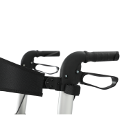 Sitwell Aluminium Rollator Faltbar Silber Gehhilfe inkl. Einkaufstasche zugelassen als Medizinprodukt