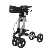 Sitwell Aluminium Rollator Faltbar Silber Gehhilfe inkl. Einkaufstasche zugelassen als Medizinprodukt