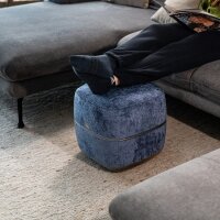 THE LOUNGER – 2 in 1 Design-Sitzhocker & Shiatsu Fußmassagegerät mit Wärmefunktion / Pouf / Fußhocker / elektrische Fußmassage im Premium Design