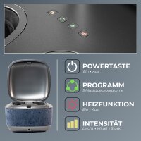 THE LOUNGER – 2 in 1 Design-Sitzhocker & Shiatsu Fußmassagegerät mit Wärmefunktion / Pouf / Fußhocker / elektrische Fußmassage im Premium Design