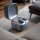 THE LOUNGER – 2 in 1 Design-Sitzhocker & Shiatsu Fußmassagegerät mit Wärmefunktion / Pouf / Fußhocker / elektrische Fußmassage im Premium Design