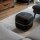 THE LOUNGER – 2 in 1 Design-Sitzhocker & Shiatsu Fußmassagegerät mit Wärmefunktion / Pouf / Fußhocker / elektrische Fußmassage im Premium Design Schwarz