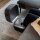 THE LOUNGER – 2 in 1 Design-Sitzhocker & Shiatsu Fußmassagegerät mit Wärmefunktion / Pouf / Fußhocker / elektrische Fußmassage im Premium Design Schwarz