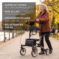 ErgoStand Arthritis-Rollator mit Unterarmauflagen, leicht...