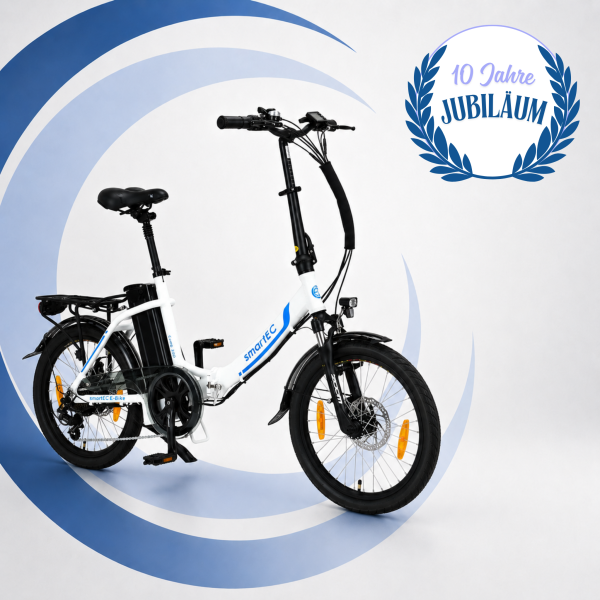20 Zoll E-Faltrad Camp-20D Pedelec Weiß smartEC