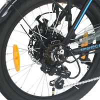 20 Zoll E-Faltrad Camp-20D Pedelec Weiß mit Transporttasche smartEC
