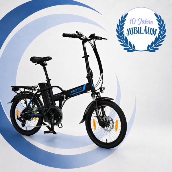 20 Zoll E-Faltrad Camp-20H Pedelec Schwarz smartEC