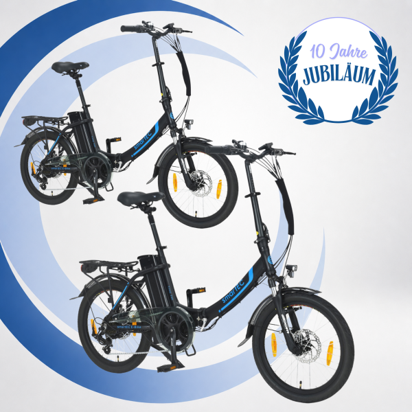 2er Pack Camp-20D & 20H Falt Pedelec/E-Bike 20 Zoll Schwarz smartEC