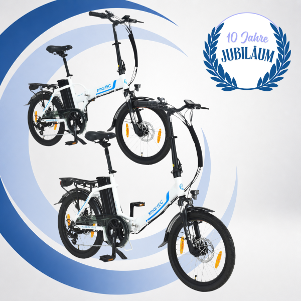 2er Pack Camp-20D & 20H Falt Pedelec/E-Bike 20 Zoll Weiß smartEC
