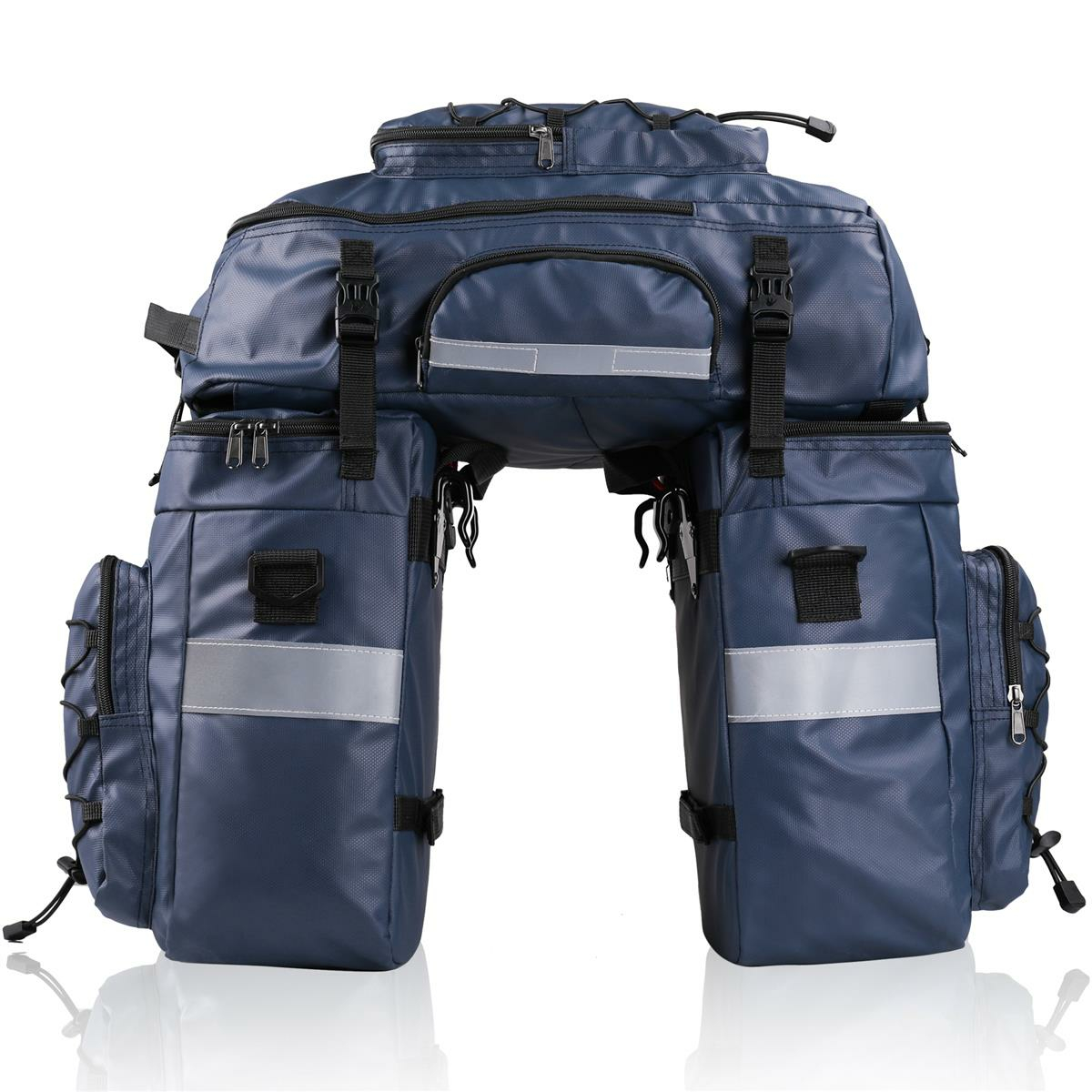 Rhinowalk 3in1 hochwertige Fahrradtasche Gepäckträgertasche Blau 