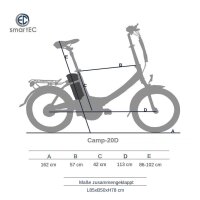 E-Klapprad Camp-20D E-Bike 20 Zoll Weiß